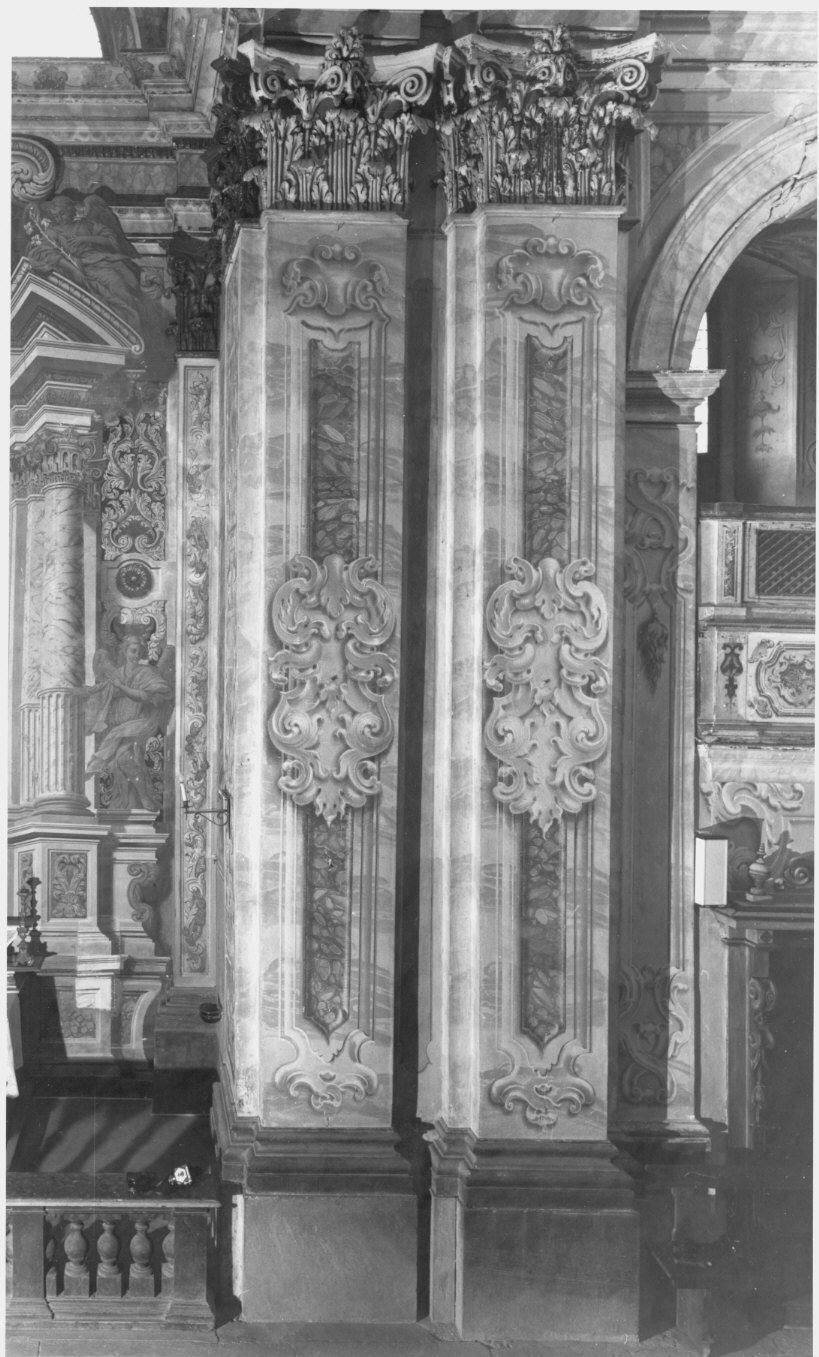 motivi decorativi (dipinto murale) - ambito lombardo (sec. XVIII)