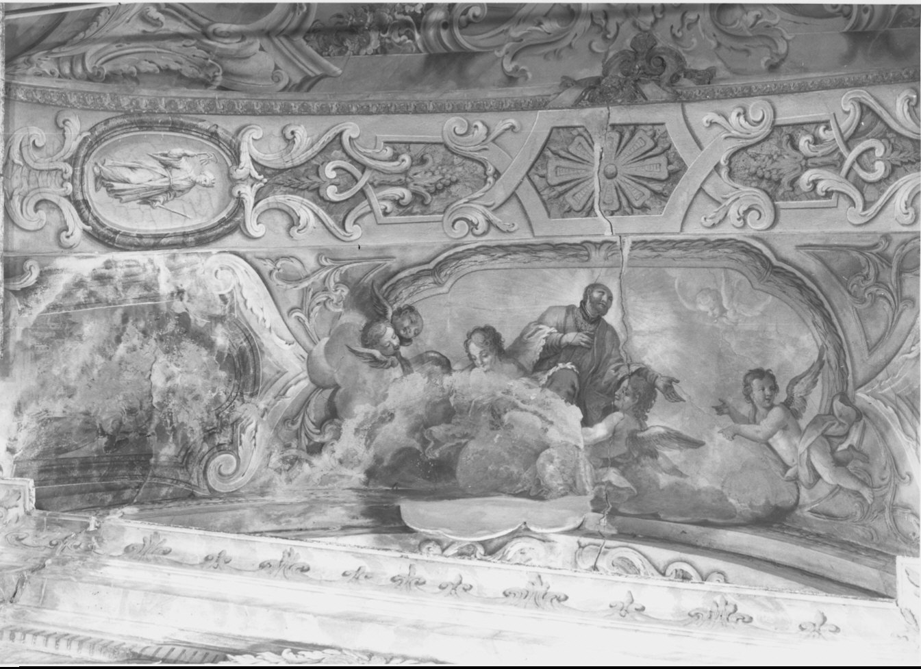 gloria di San Francesco Saverio (dipinto murale, elemento d'insieme) di Muttoni Giovanni Battista (attribuito) (fine/inizio secc. XVII/ XVIII)