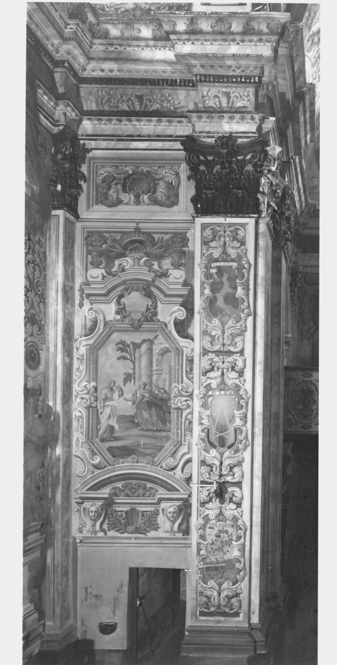 scena biblica (dipinto murale, elemento d'insieme) di Muttoni Giovanni Battista (attribuito) (fine/inizio secc. XVII/ XVIII)