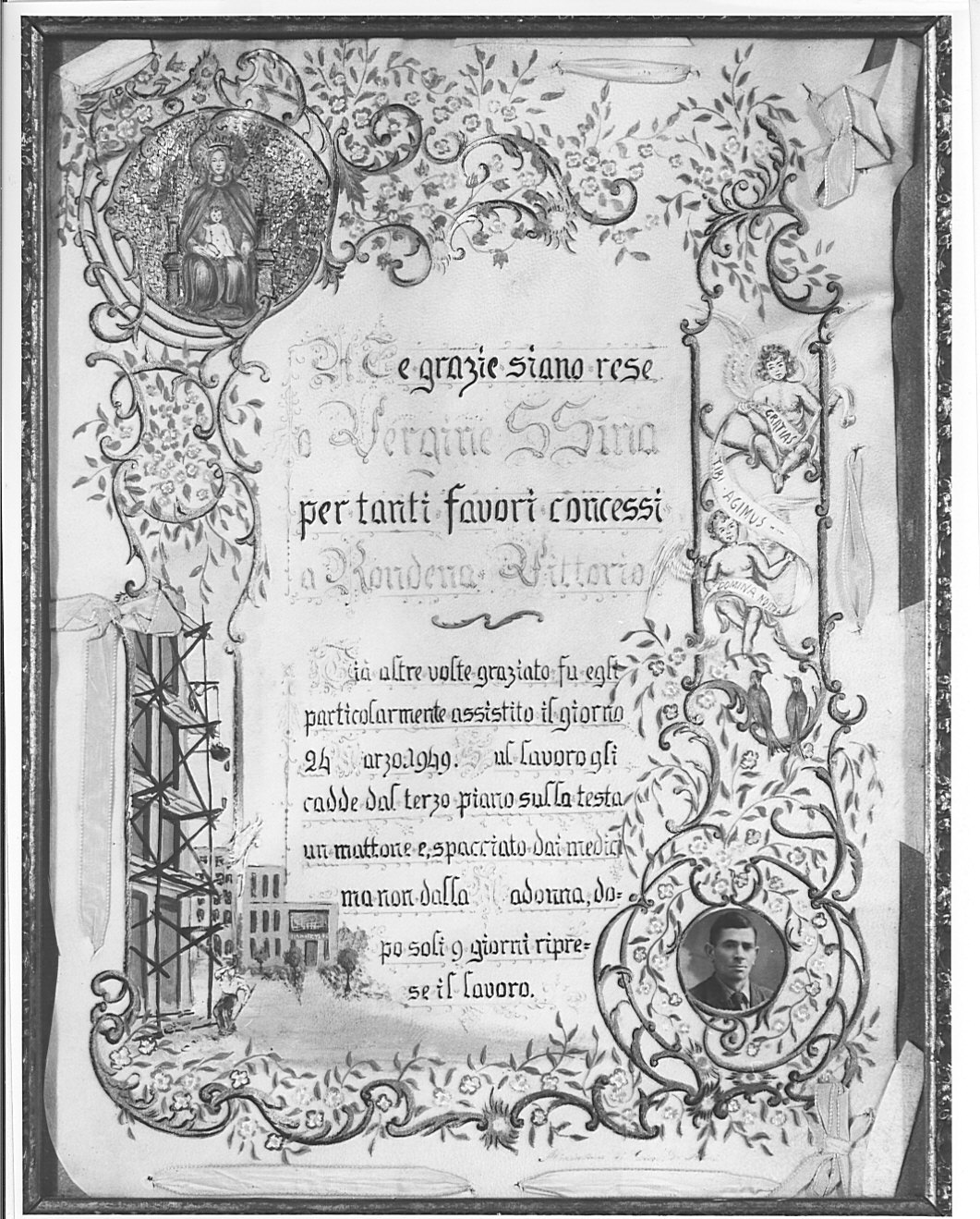 ex voto, opera isolata - ambito lombardo (sec. XX)