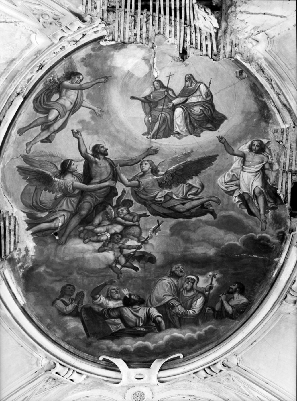 gloria di San Giovanni Battista (dipinto murale, opera isolata) - ambito lombardo (primo quarto sec. XIX)
