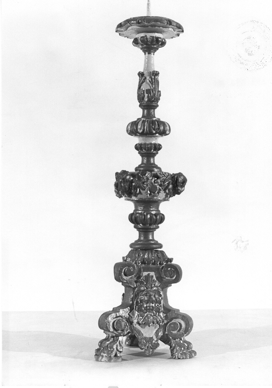candeliere d'altare, serie - ambito lombardo (sec. XVII)