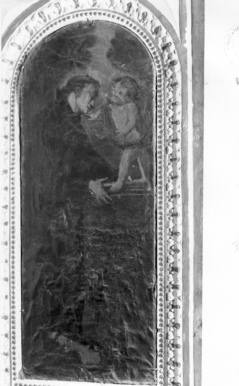 Sant'Antonio da Padova con il bambino (dipinto, opera isolata) - ambito lombardo (sec. XVIII)