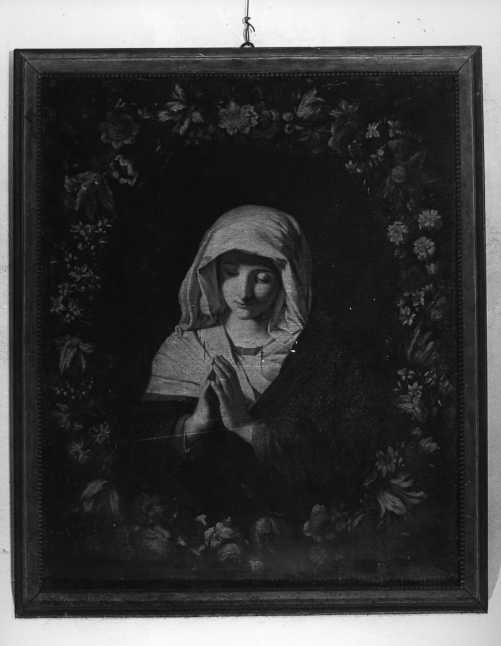 Madonna orante (dipinto, opera isolata) - ambito italiano (sec. XVII)