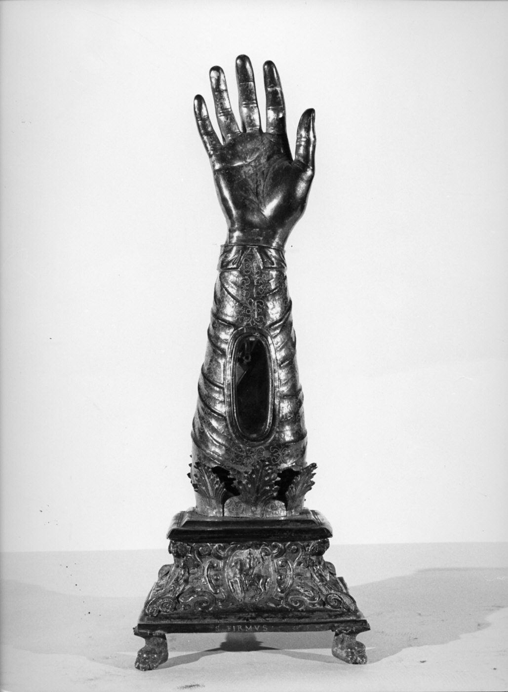 reliquiario antropomorfo - a braccio, opera isolata - bottega lombarda (sec. XVII)