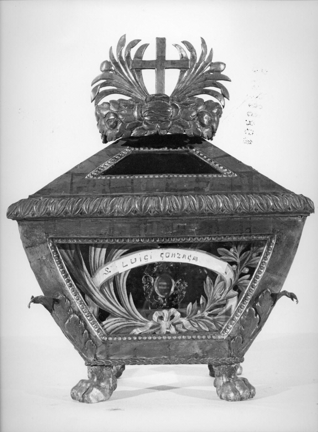 reliquiario a teca - a urna, serie - bottega lombarda (sec. XIX)