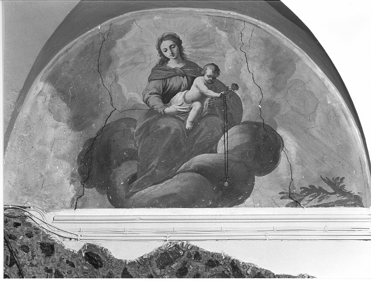 Madonna con Bambino (dipinto murale) - ambito lombardo (sec. XVIII)