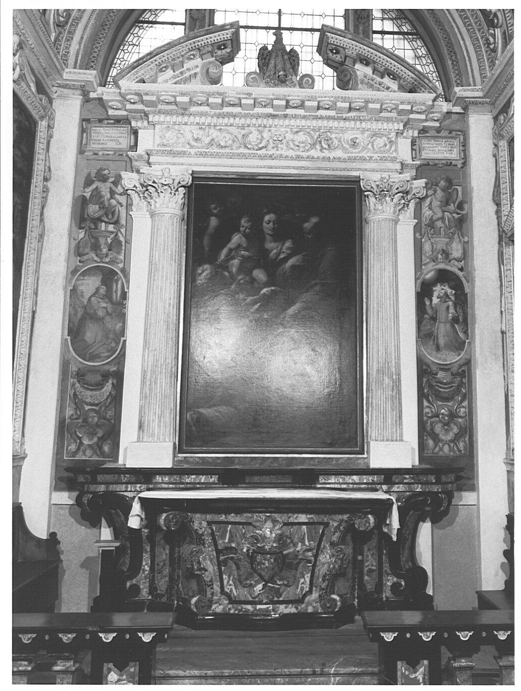 altare, complesso decorativo - bottega lombarda (secc. XVI/ XVII)