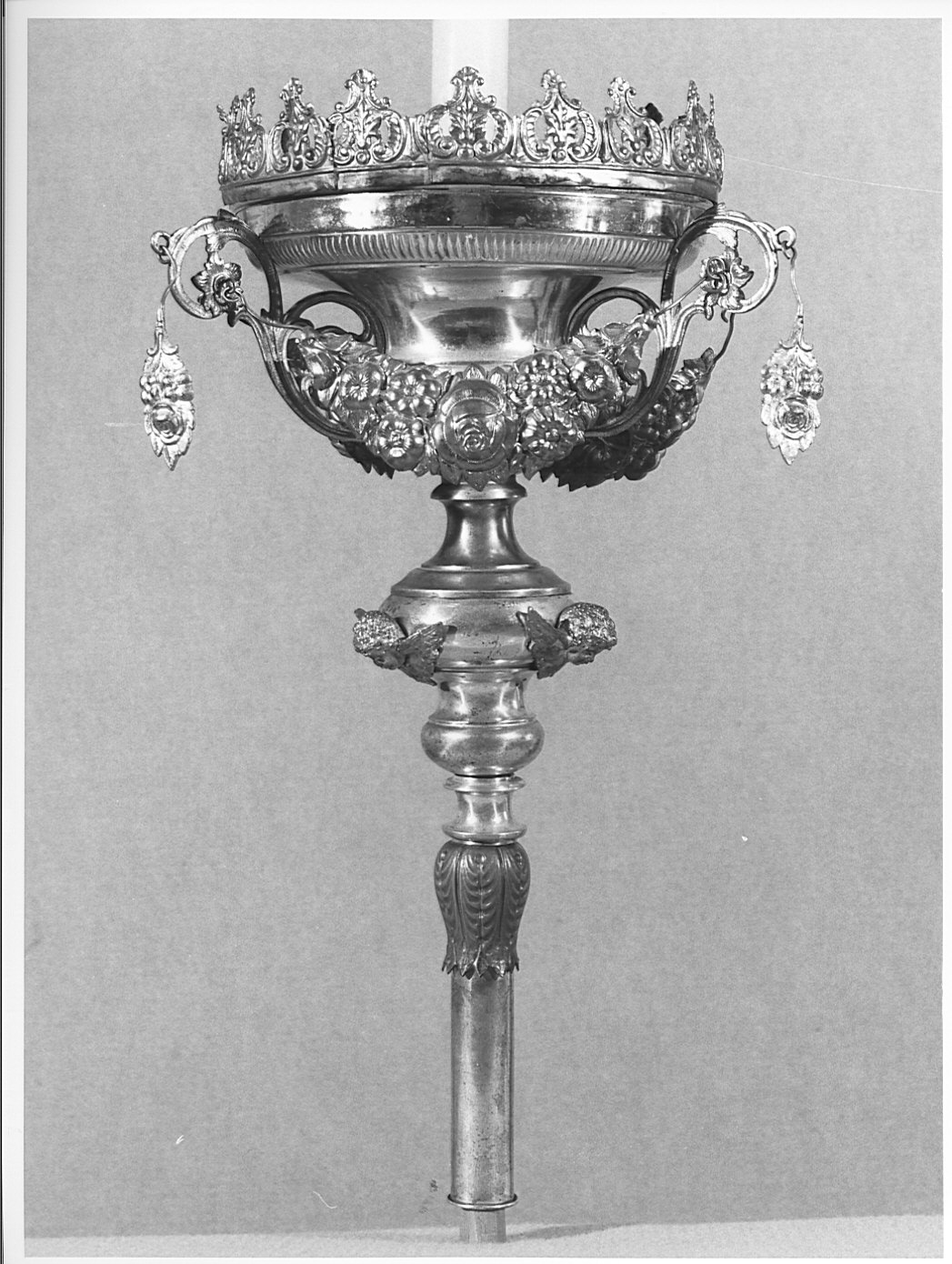 candelabro portatile, serie - bottega lombarda (primo quarto sec. XVIII)