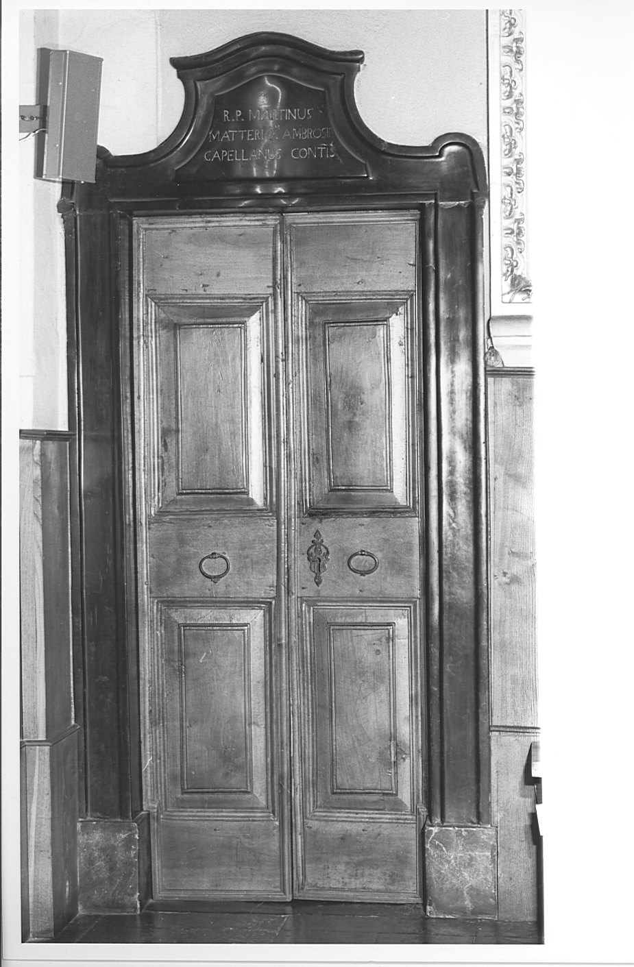 mostra di porta, opera isolata - bottega lombarda (sec. XVIII)