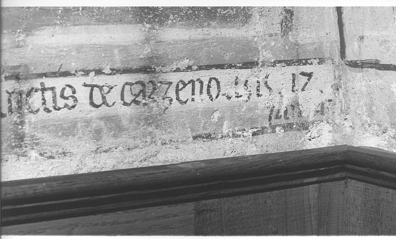 iscrizione (dipinto murale, elemento d'insieme) - ambito lombardo (sec. XVI)