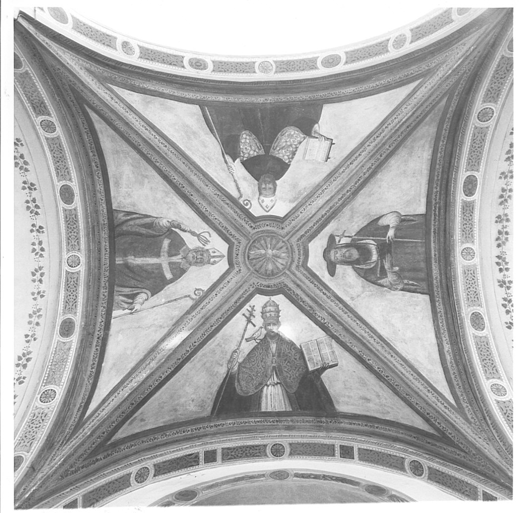 Dottori della chiesa (dipinto murale, elemento d'insieme) - ambito lombardo (secondo quarto sec. XVI)