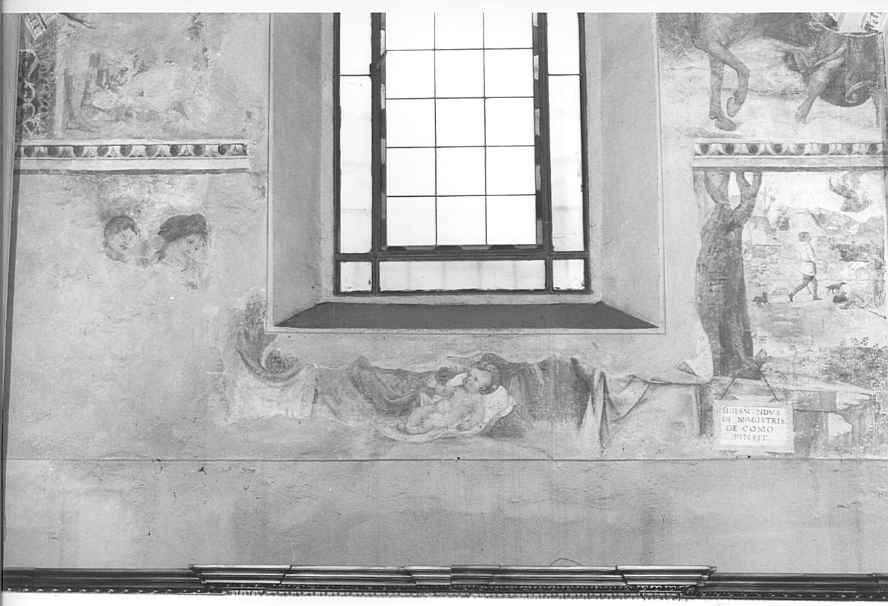 adorazione dei pastori (dipinto murale, elemento d'insieme) di De Magistris Sigismondo (sec. XVI)