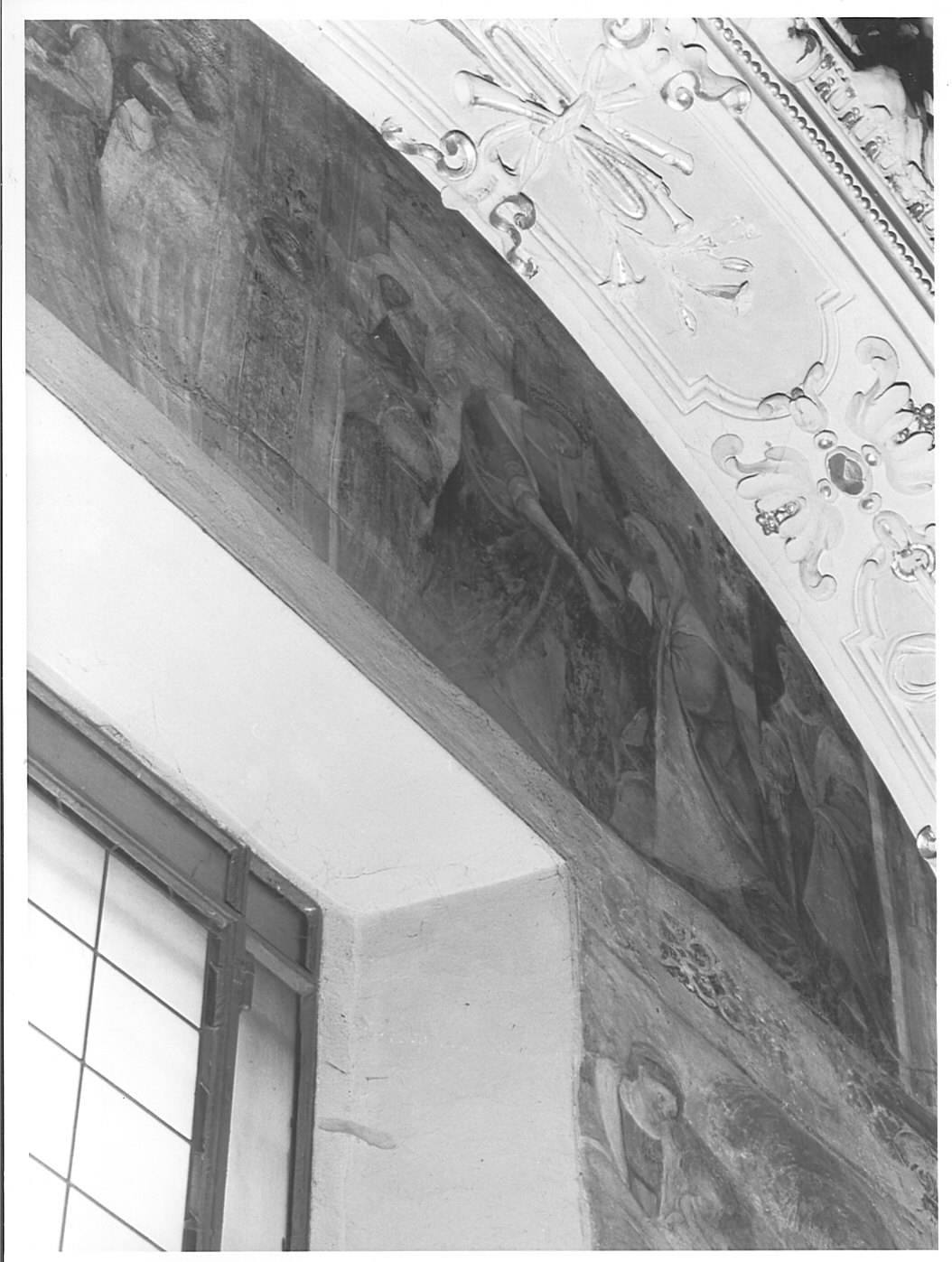 Maria Vergine in casa di Sant'Elisabetta (dipinto murale, elemento d'insieme) di De Magistris Sigismondo (sec. XVI)