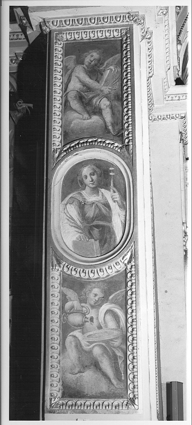 Santa Lucia (dipinto murale, elemento d'insieme) di Della Rovere Giovanni Mauro detto Fiamminghino (sec. XVII)