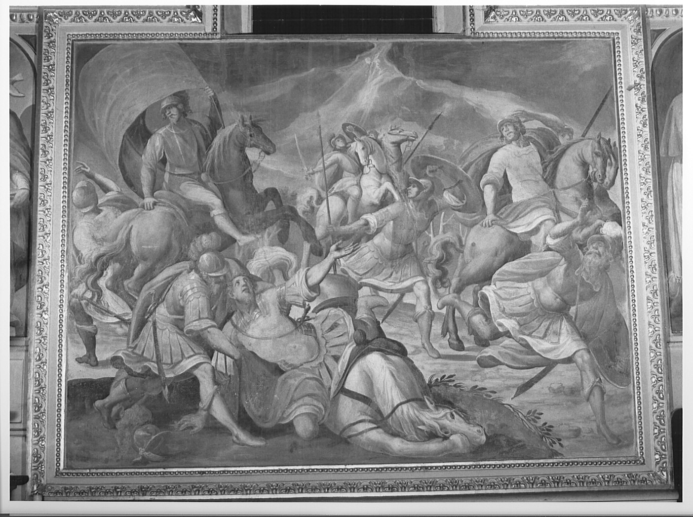 conversione di San Paolo (dipinto murale, elemento d'insieme) di Della Rovere Giovanni Mauro detto Fiamminghino (sec. XVII)