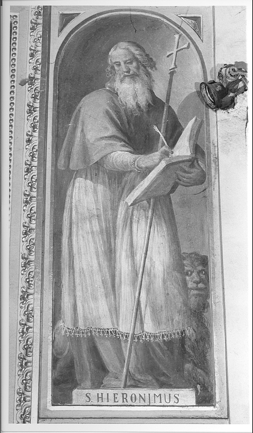 San Girolamo (dipinto murale, elemento d'insieme) di Della Rovere Giovanni Mauro detto Fiamminghino (sec. XVII)