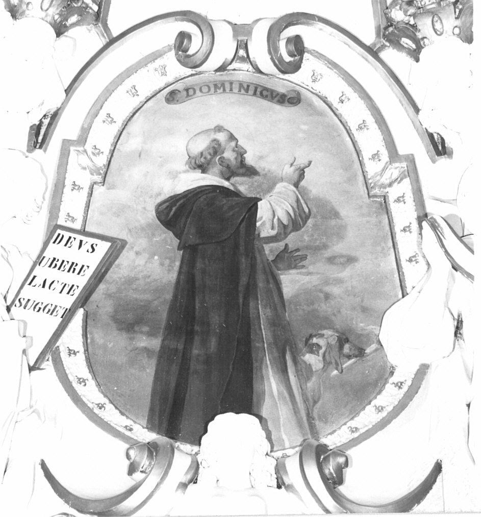 S. Domenico, San Domenico (decorazione pittorica, elemento d'insieme) di Mosello C (attribuito) (sec. XIX)