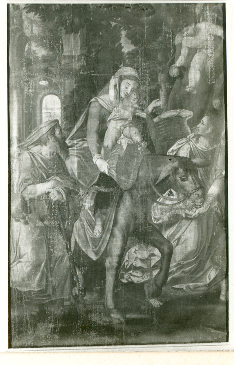 La fuga in Egitto, fuga in Egitto (dipinto) - ambito lombardo (sec. XVII)