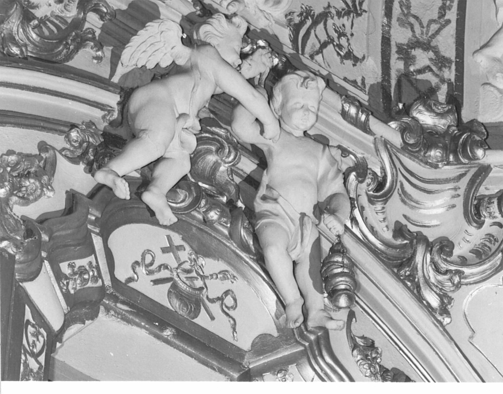 putti alati (decorazione plastica, elemento d'insieme) - bottega lombarda (sec. XVIII)