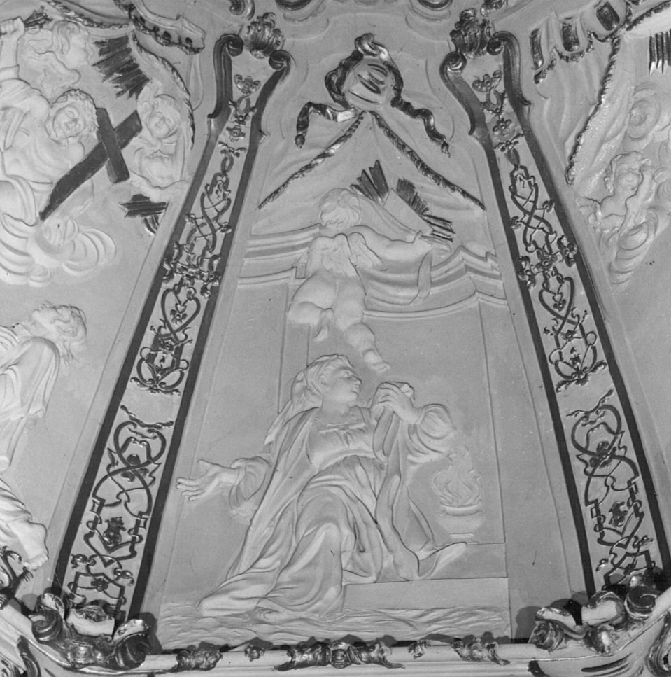 Una figura femminile, figura femminile (decorazione plastica, elemento d'insieme) - bottega lombarda (sec. XVIII)