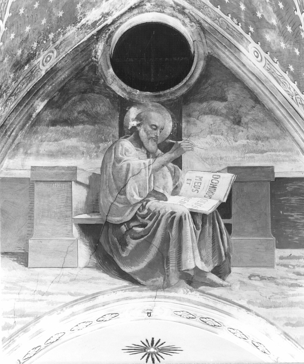 L'Apostolo San Tommaso, San Tommaso (dipinto murale) di Bialetti Ferdinando (sec. XX)