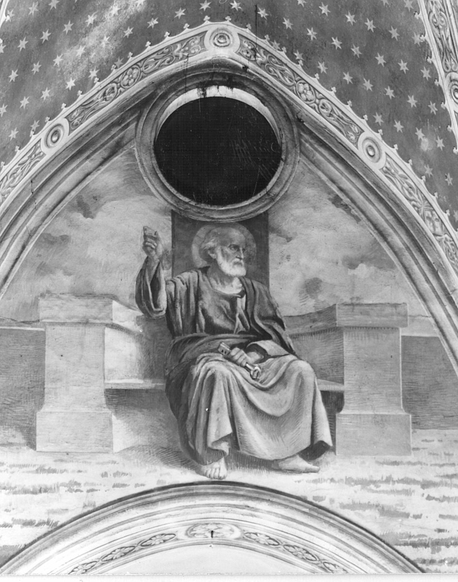 L'Apostolo San Pietro, San Pietro Apostolo (dipinto murale) di Bialetti Ferdinando (sec. XX)