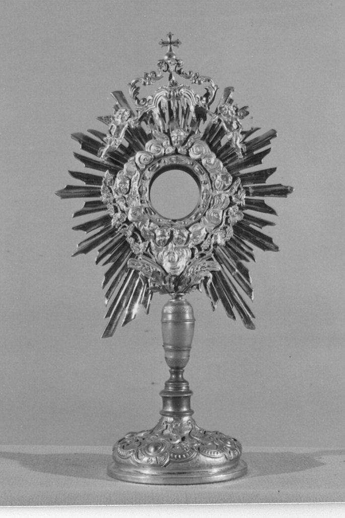 ostensorio - a raggiera - bottega lombarda (secc. XIX/ XX)