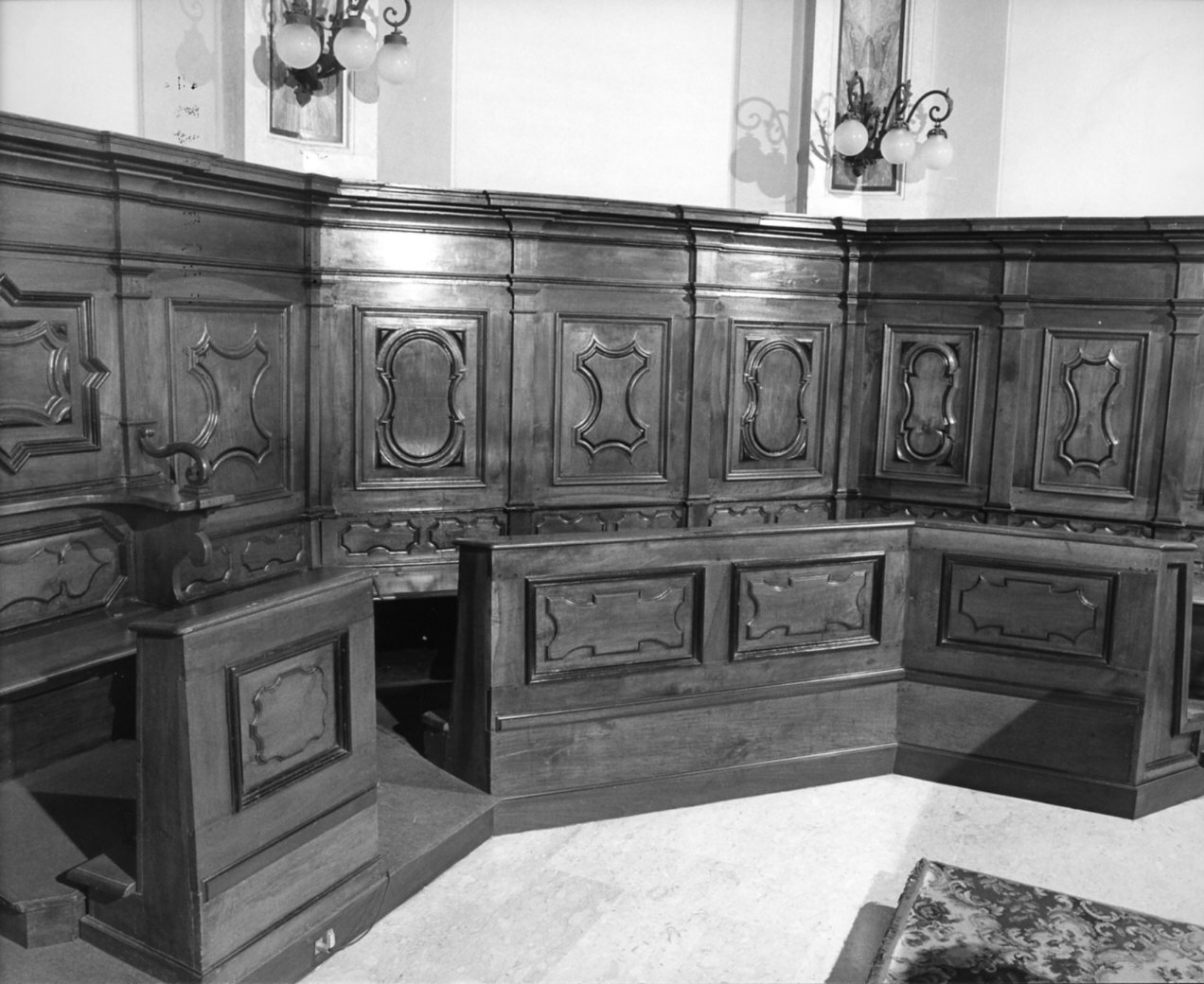 stalli del coro, insieme - bottega lombarda (seconda metà sec. XVIII)