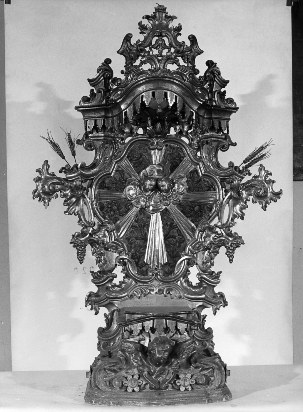 tronetto per esposizione eucaristica, opera isolata - bottega lombarda (sec. XVIII)