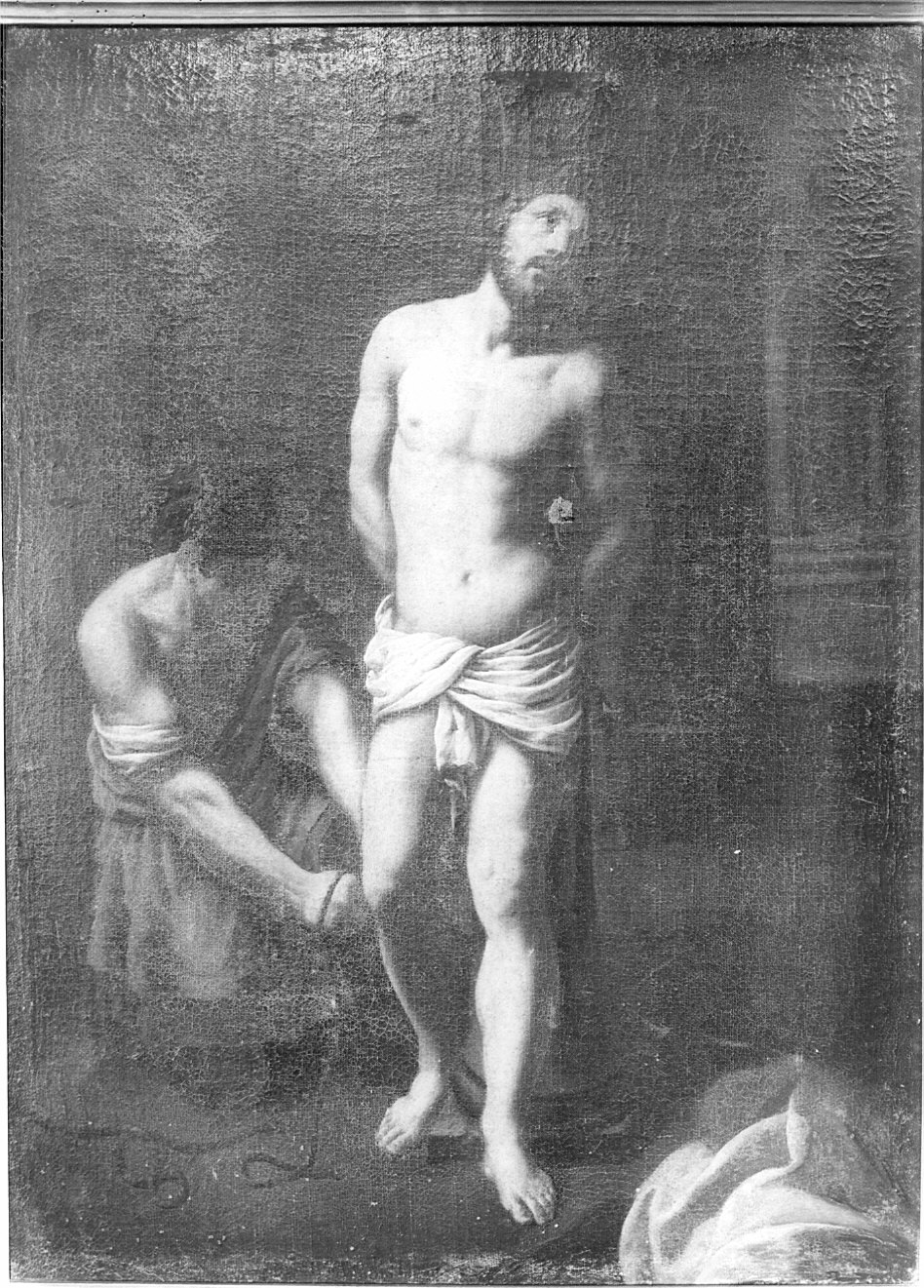 La flagellazione, flagellazione di Cristo (dipinto) - ambito lombardo (seconda metà sec. XVII)