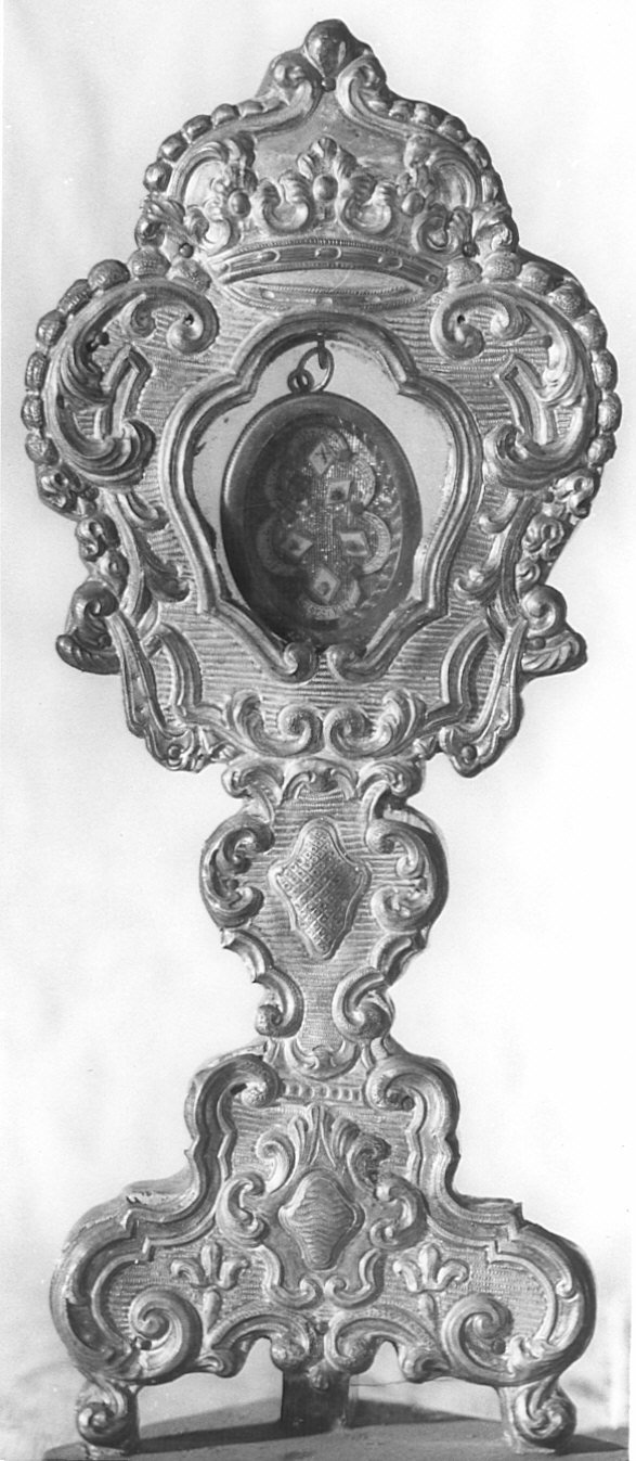 Reliquiario dei SS. Antonio, Caterina, Giorgio, Marziale, Ambrogio, Luigi (reliquiario - a ostensorio) - bottega lombarda (sec. XVIII)