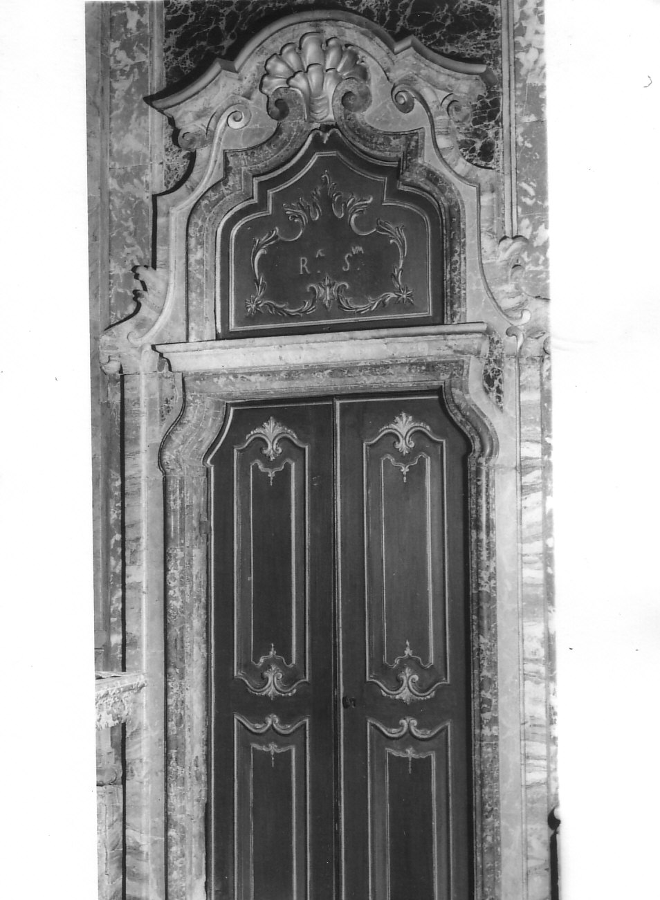 mostra di porta, coppia - bottega lombarda (sec. XVIII)