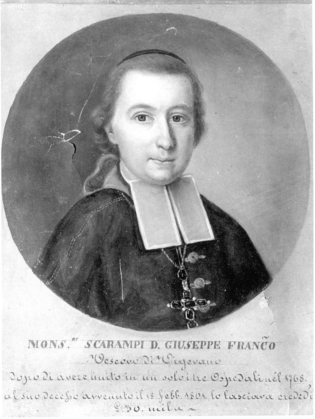 vescovo Giuseppe Scarampi (dipinto, opera isolata) - ambito pavese (prima metà sec. XIX)