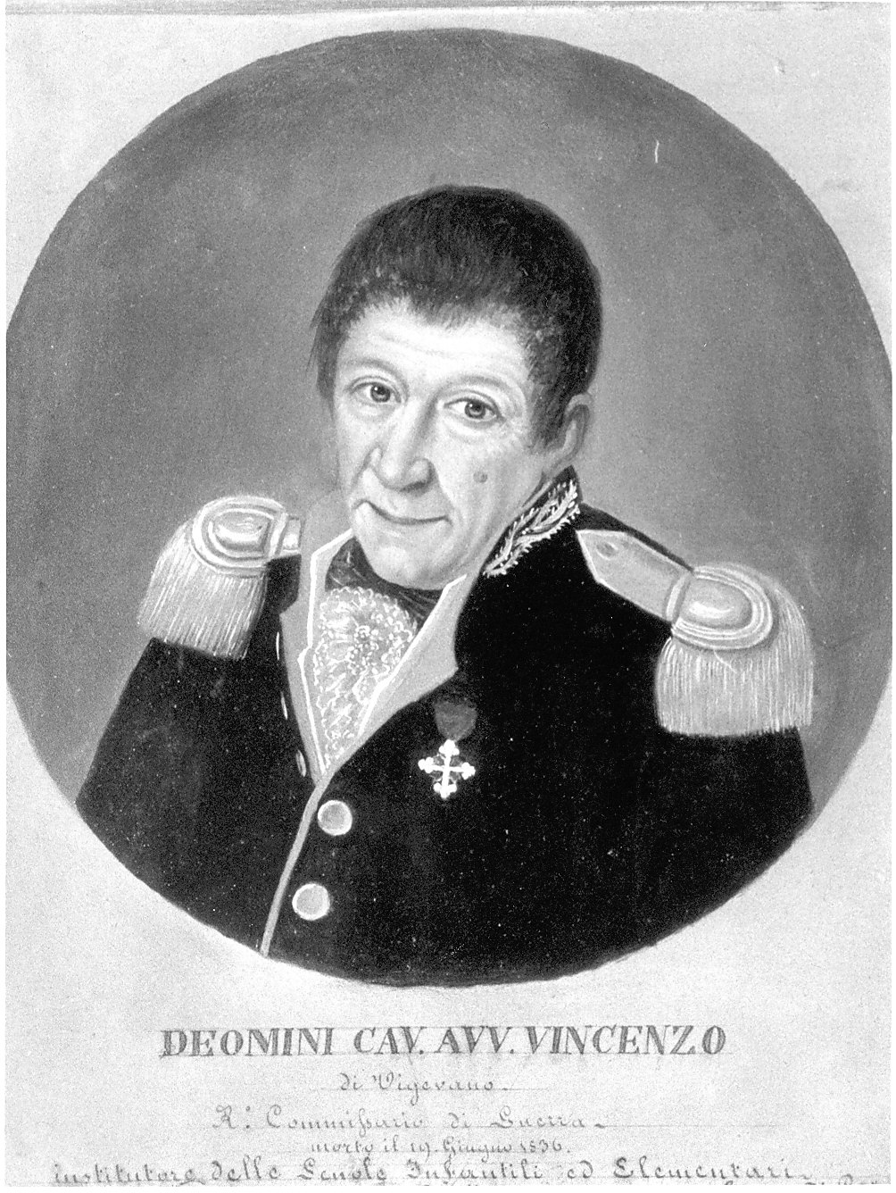 Cav. Vincenzo Deomini (dipinto, opera isolata) - ambito pavese (sec. XIX)