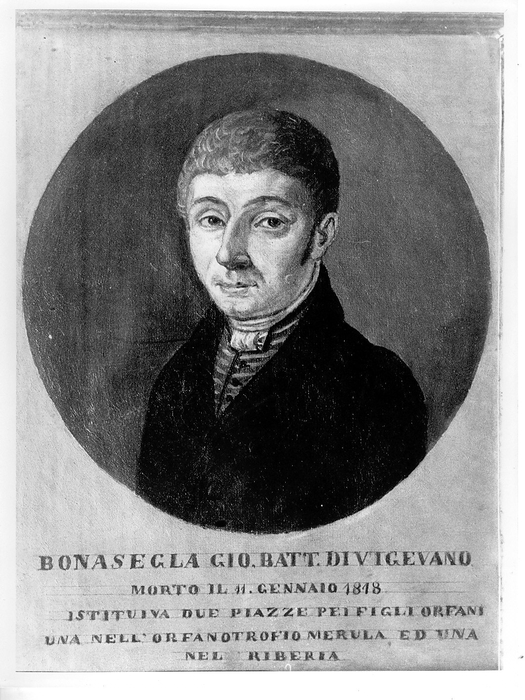 G. Battista Bonasegla (dipinto, opera isolata) - ambito pavese (seconda metà sec. XIX)