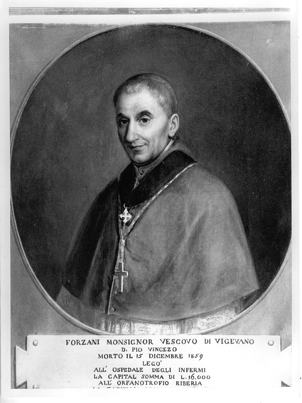 Vescovo Forzani (dipinto, opera isolata) - ambito lombardo (seconda metà sec. XIX)