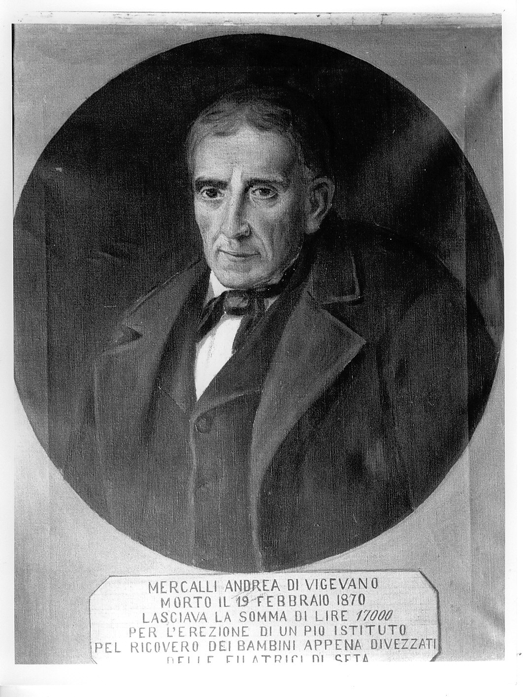 Andrea Mercalli (dipinto, opera isolata) - ambito pavese (sec. XIX)