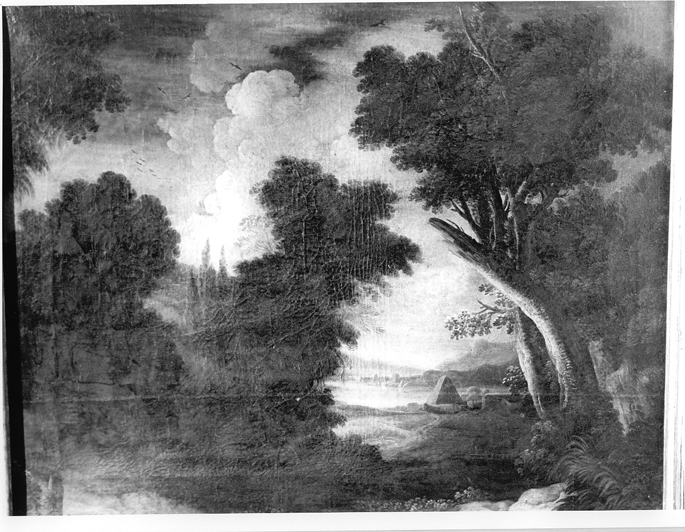 paesaggio fluviale (dipinto, opera isolata) - ambito lombardo-veneto (sec. XVIII)