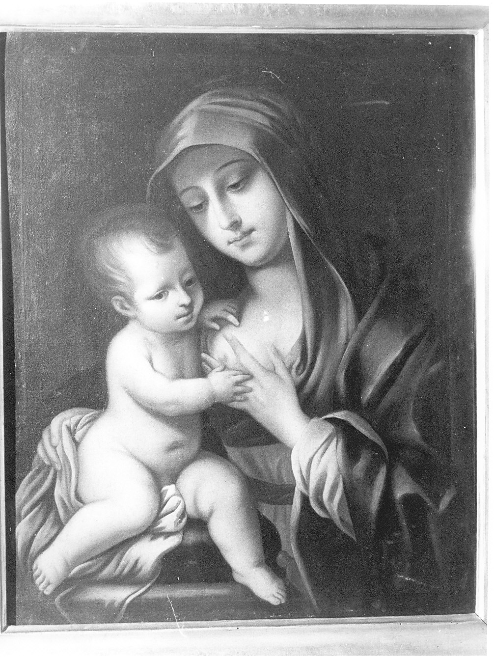 Madonna con Bambino (dipinto, opera isolata) - ambito lombardo (sec. XVII)