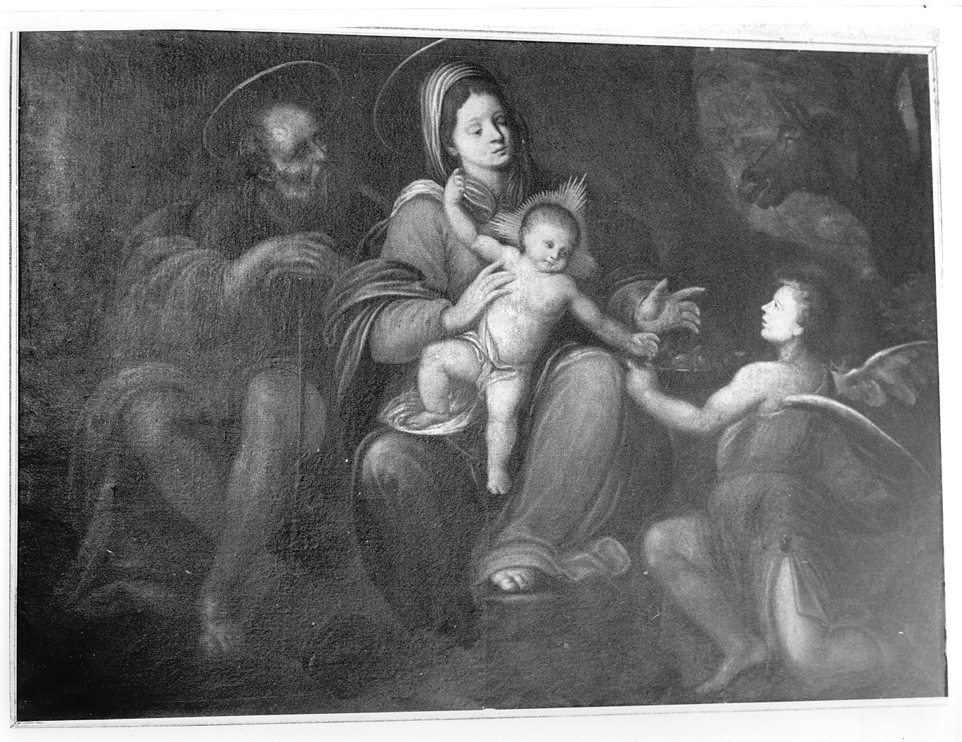 riposo nella fuga in Egitto (dipinto, opera isolata) - ambito lombardo (prima metà sec. XVII)