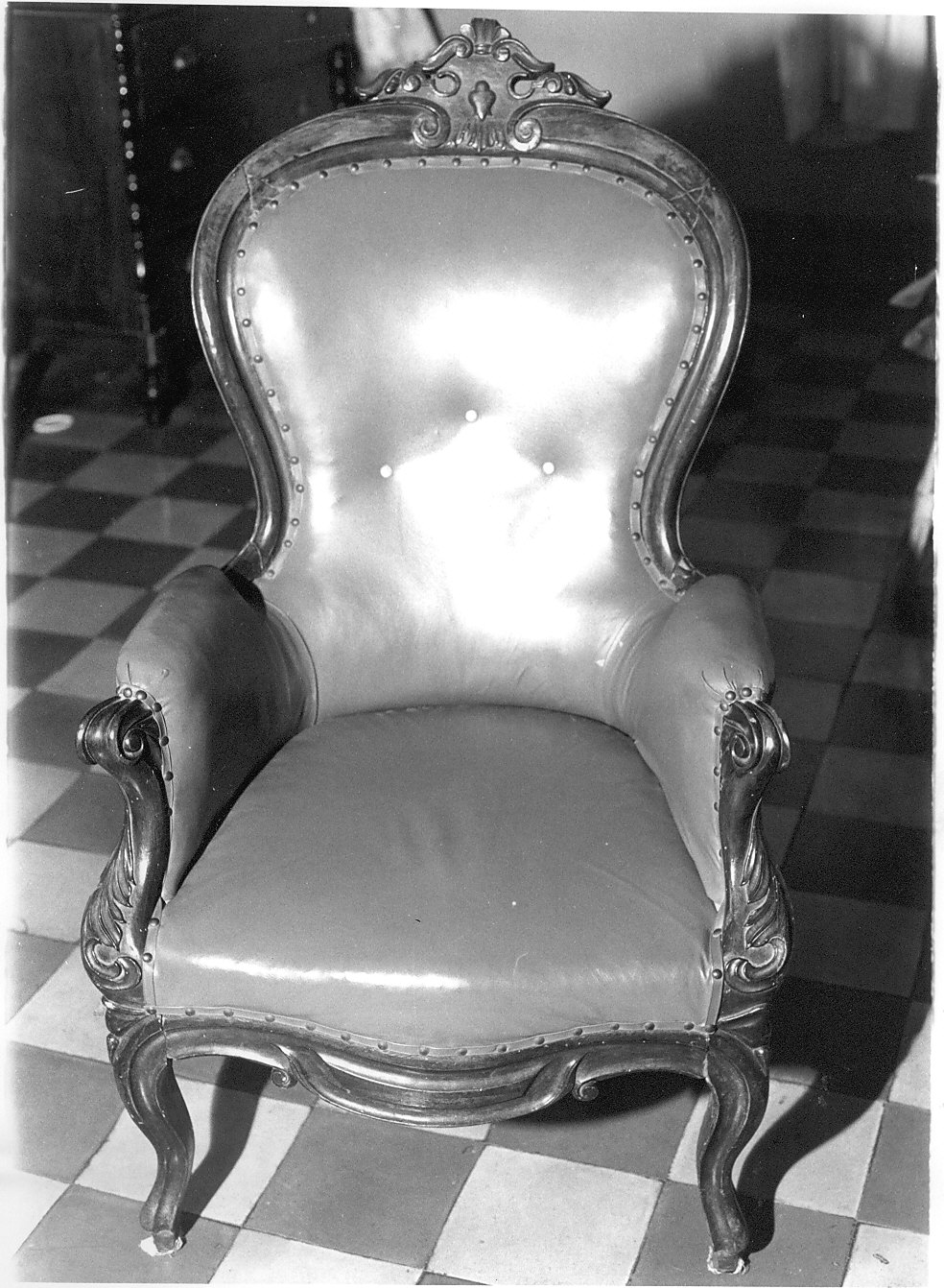 poltrona, opera isolata - bottega lombarda (terzo quarto sec. XIX)