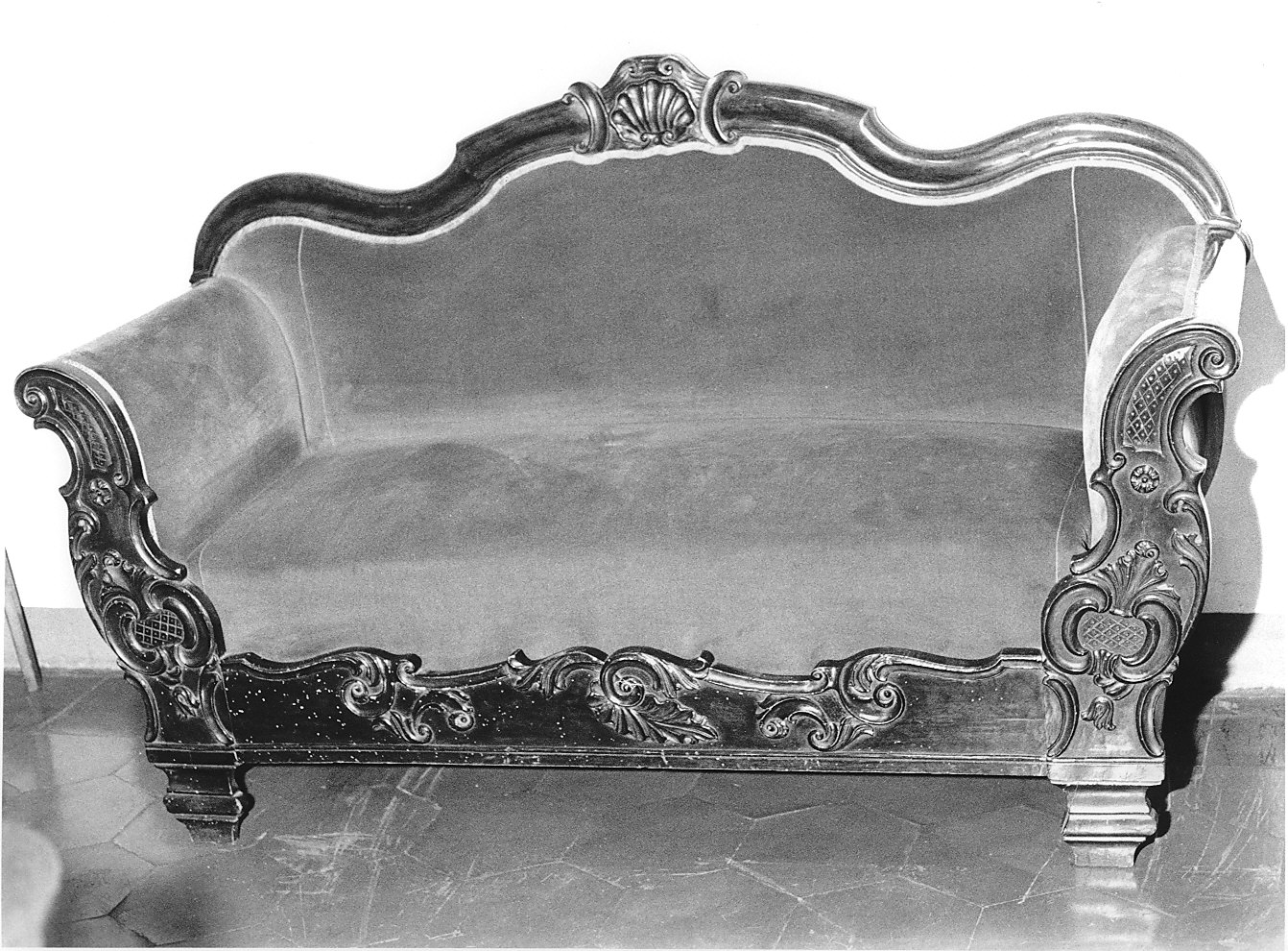divano, opera isolata - bottega lombarda (metà sec. XIX)
