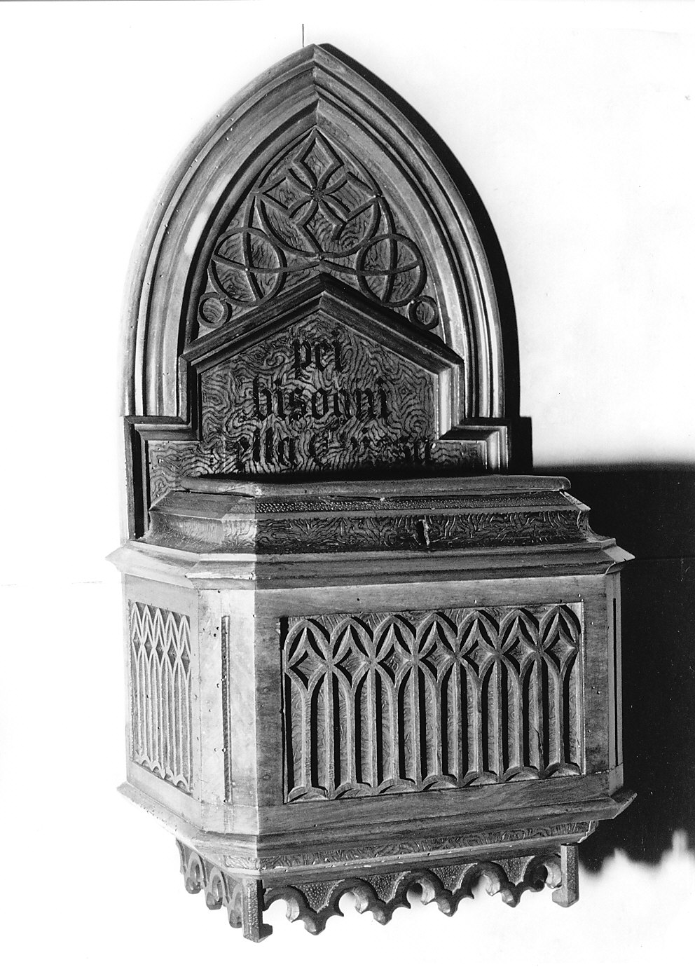 cassetta per elemosine a muro, serie - bottega lombarda (sec. XX)