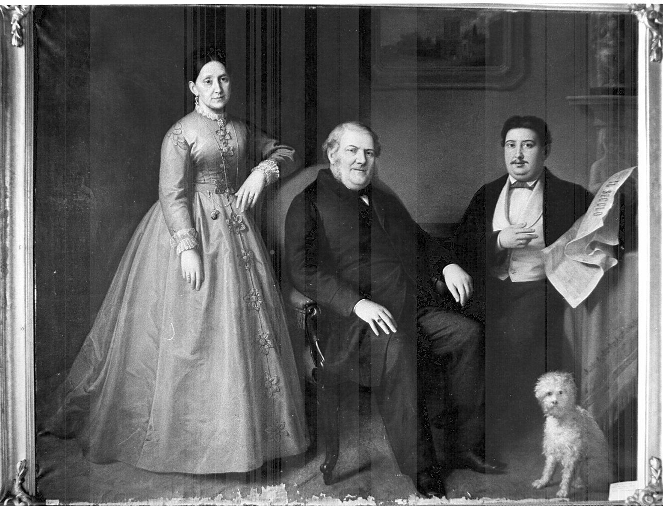 La famiglia Campari, gruppo di famiglia (dipinto) di Garberini G.B (attribuito) (seconda metà sec. XIX)