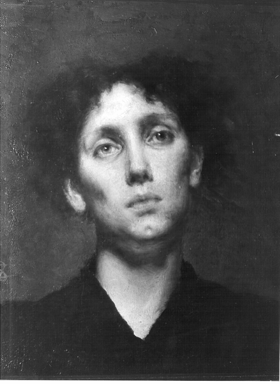 Testa femminile, ritratto di donna (dipinto) di Ottone Casimiro (attribuito) (ultimo quarto sec. XIX)
