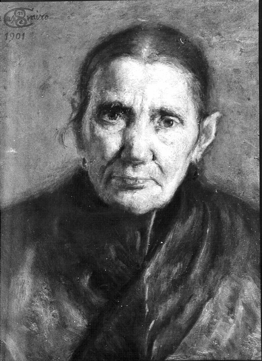 La Zietta Margherita, ritratto di donna (dipinto) di Ottone Casimiro (attribuito) (sec. XX)