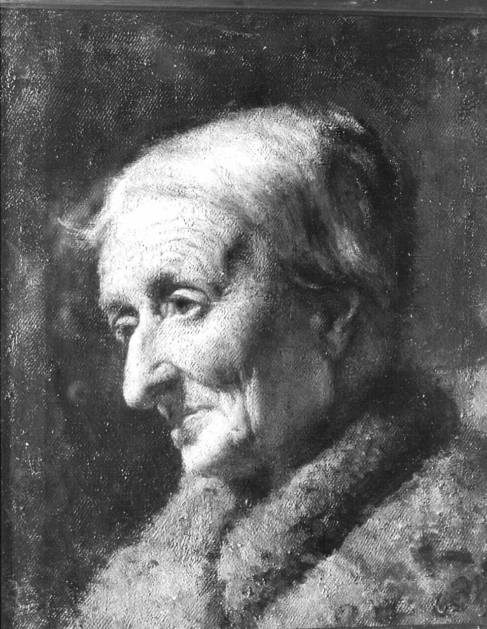 Angelina - testa di vecchia, ritratto d'uomo (dipinto) di Ottone Casimiro (attribuito) (primo quarto sec. XX)