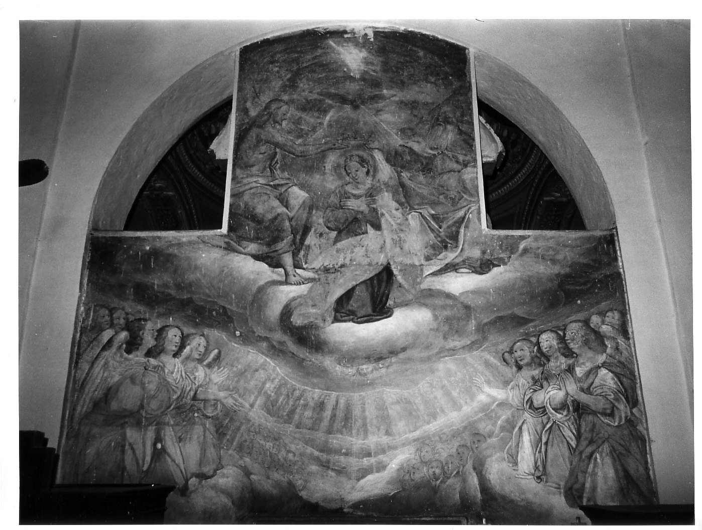 incoronazione di Maria Vergine (dipinto, opera isolata) - ambito pavese (sec. XVII)