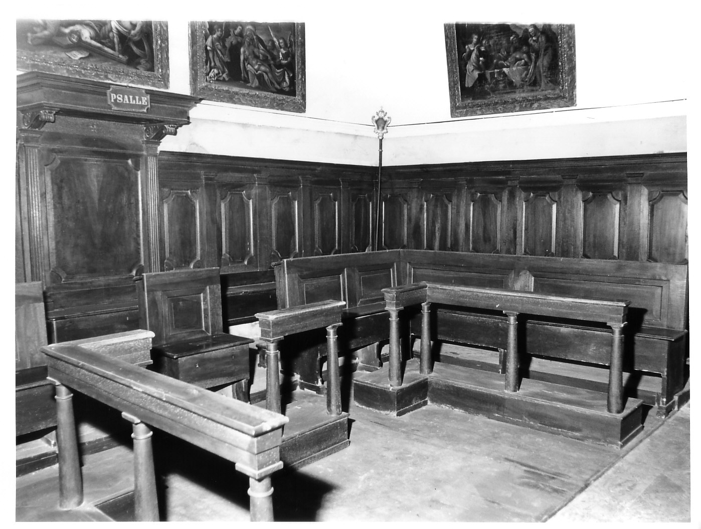 stalli del coro, insieme di Beretta Carlo (attribuito) (sec. XIX)